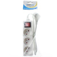 Bloc 3 prises 16A + interrupteur blanc